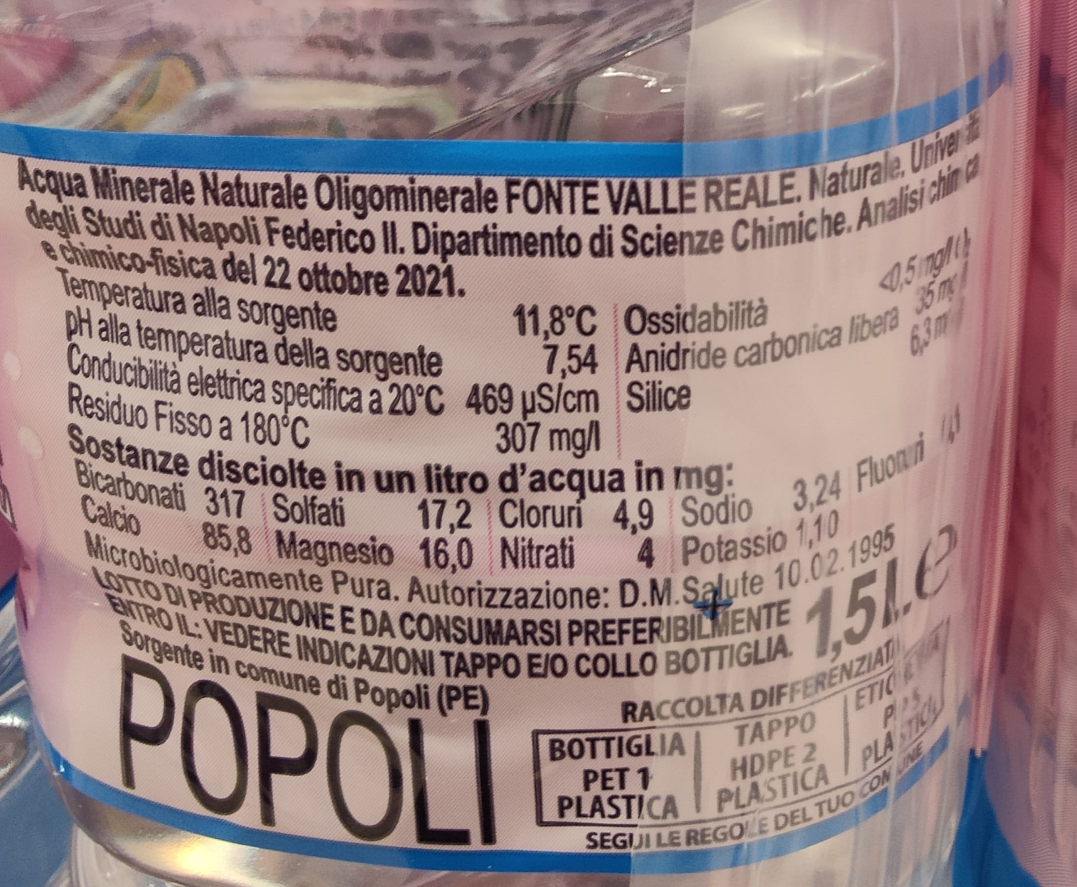 fonte valle reale analisi